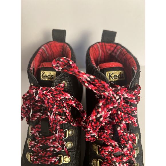 Keds Scout Boot III Waterproof Canvas Black Plaid Lined Ankle Boot Sz 8 Boho - Picture 7 of 9